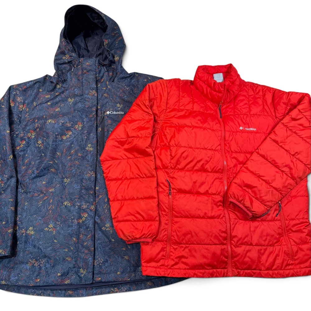 Columbia Nordic Point III Interchange 3-in-1 Jacket Womens XXL Navy Floral Print